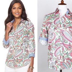 Chaps | Paisley Print No Iron Button Down Shirt